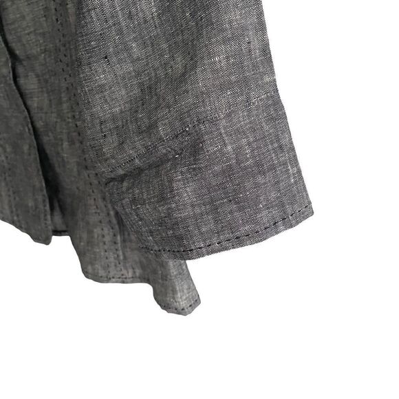 TWEEDS Blue Button Front Linen Shirt Blouse Top S - Picture 5 of 9